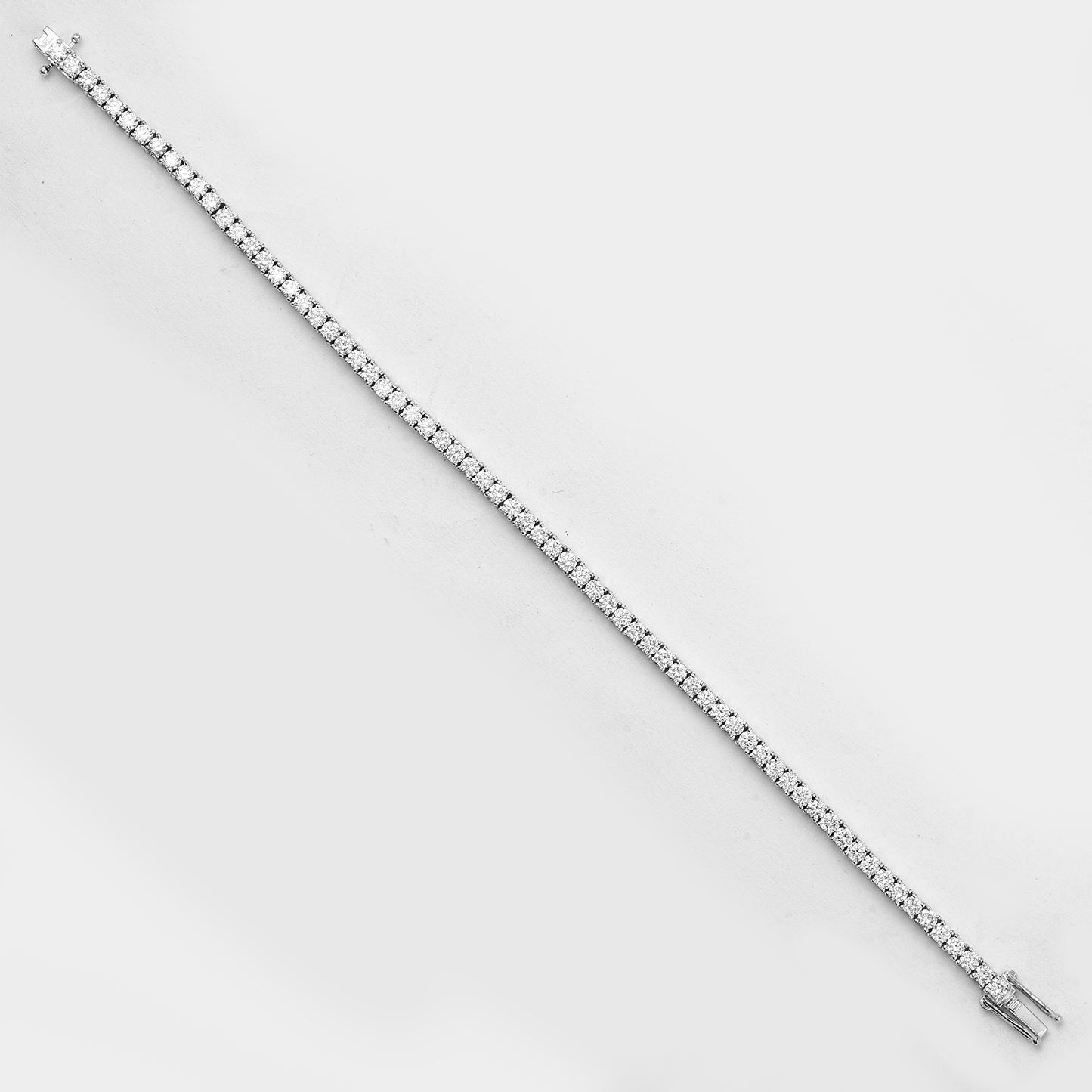 3.87 Ct Round Lab Grown Diamond 14K Gold Bracelet