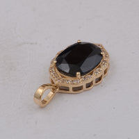 3.76 Ct Cushion Sapphire 9K Gold Pendant
