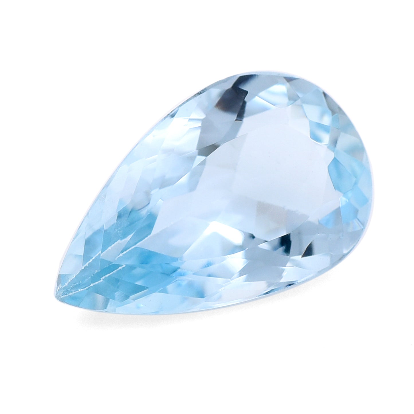 2.88 Natural Beryl Aquamarine Pear Mixed Cut Gemstone