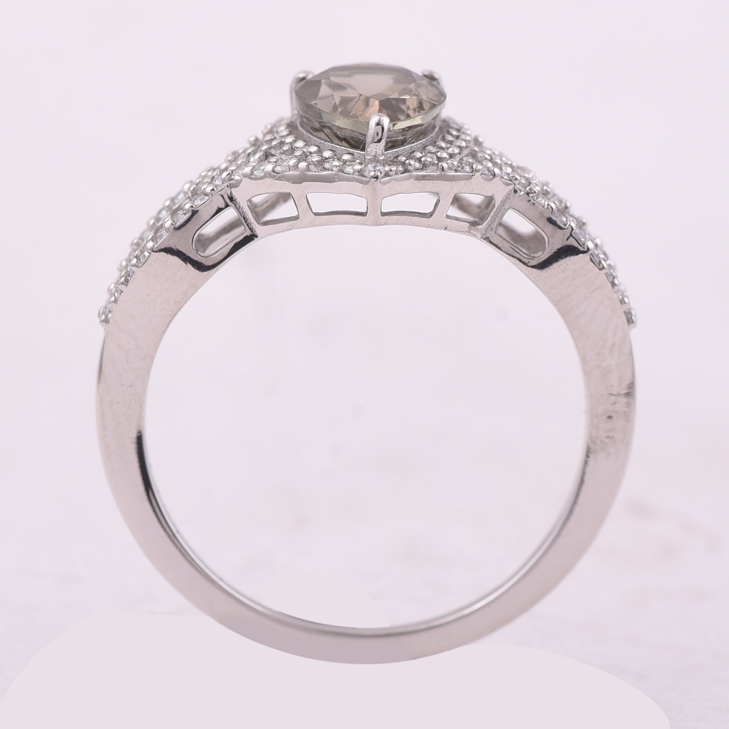 1.54 Ct Pear Mixed Cut Natural Tourmaline 950 Platinum Ring