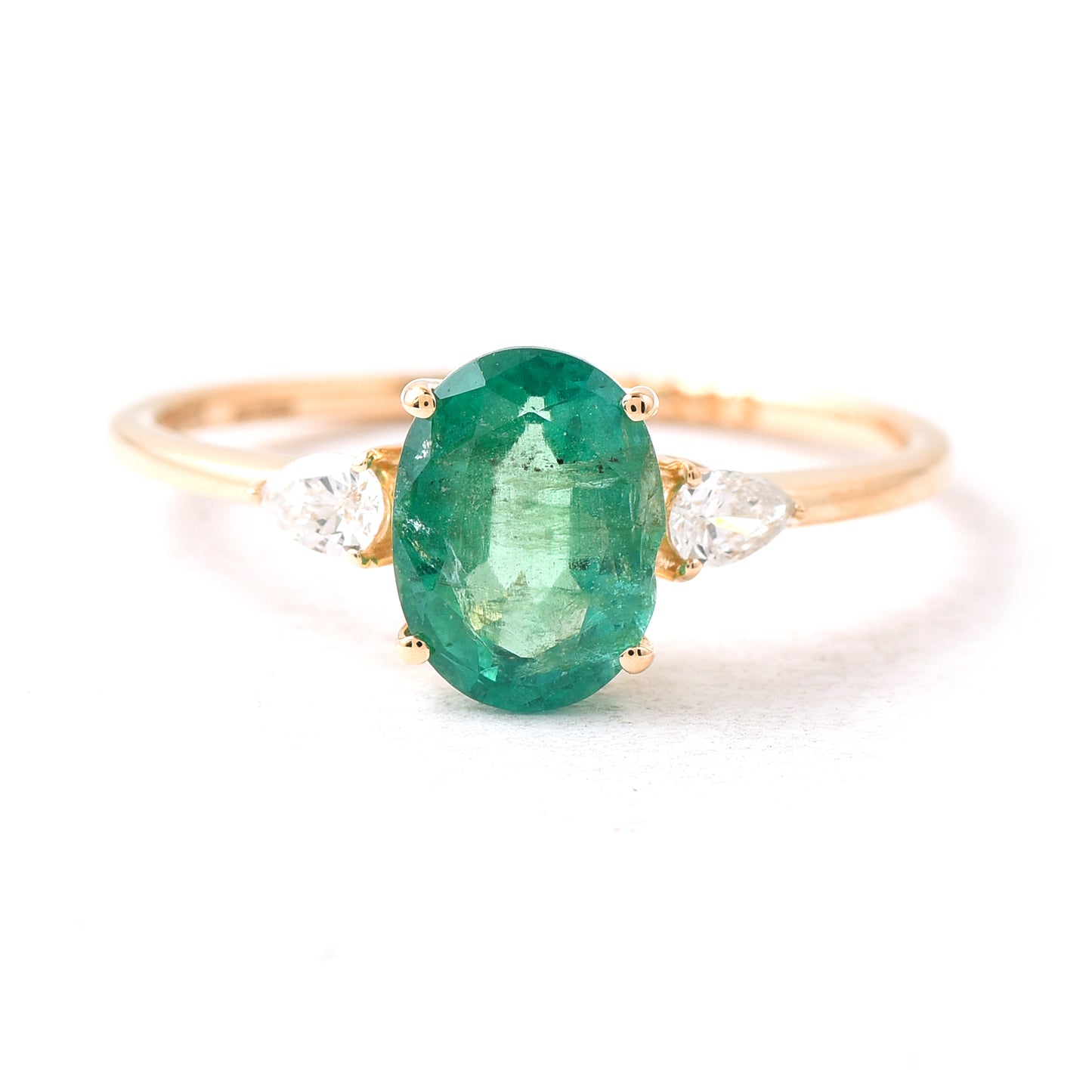 1.47 Ct Oval Emerald 14K Gold Ring
