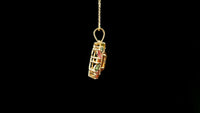 2.13 Ct Oval Tourmaline 14K Gold Pendant