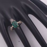 2.29 Ct Octagon Step Cut Natural Emerald 14K Gold Ring