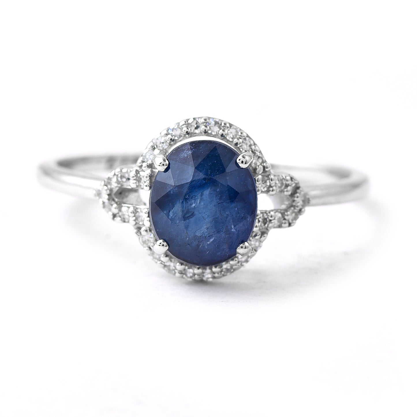 1.90 Ct Oval Sapphire 950 Platinum Ring