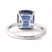 6.28 Ct Cushion Blue Sapphire 950 Platinum Ring