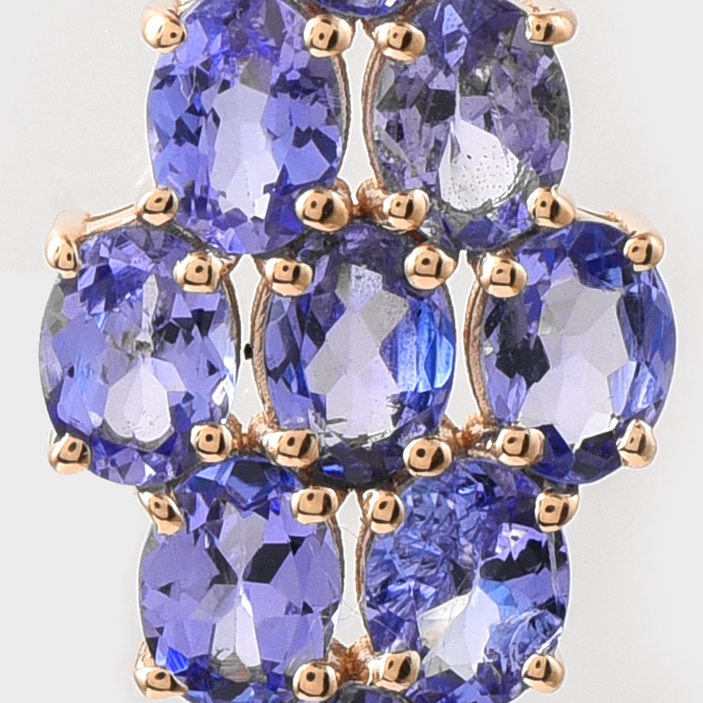 1.70 Ct Pear, Oval Tanzanite 14K Gold Pendant