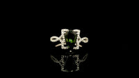1.51 Ct Pear Mixed Cut Natural Green Tourmaline 950 Platinum Ring
