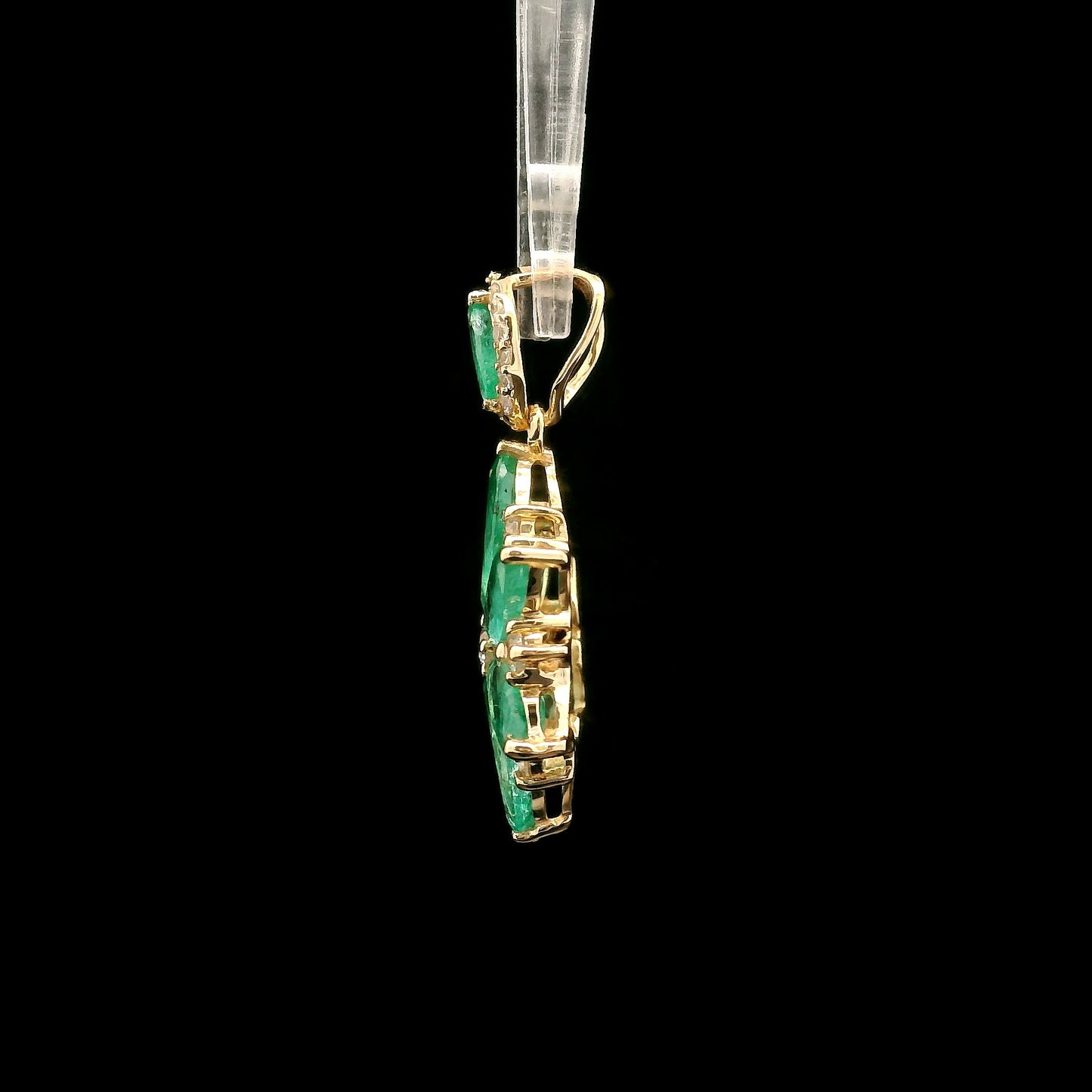 2.08 Ct Marquise Emerald 14K Gold Pendant