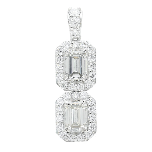 2.99 Carats Lab Grown Diamond 14K Gold Pendant