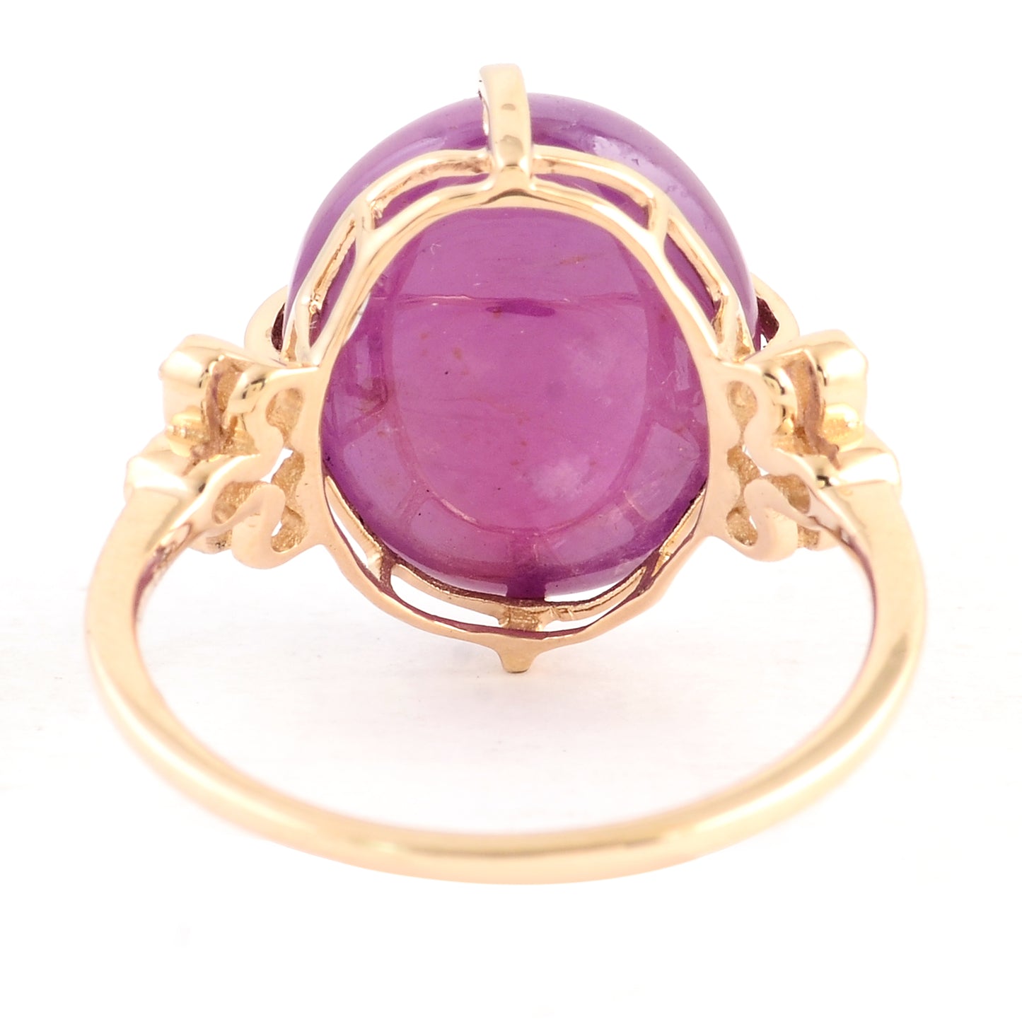 12.54 Ct Oval Ruby 14K Gold Ring