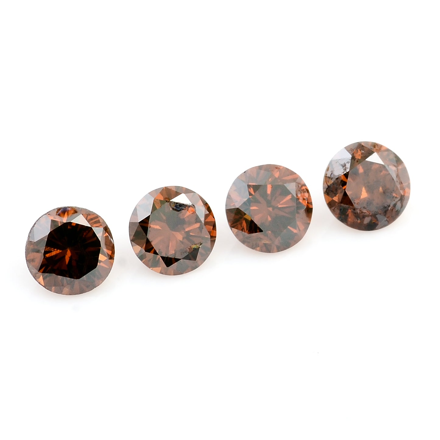 0.56 Red Diamond Round Loose Gemstone
