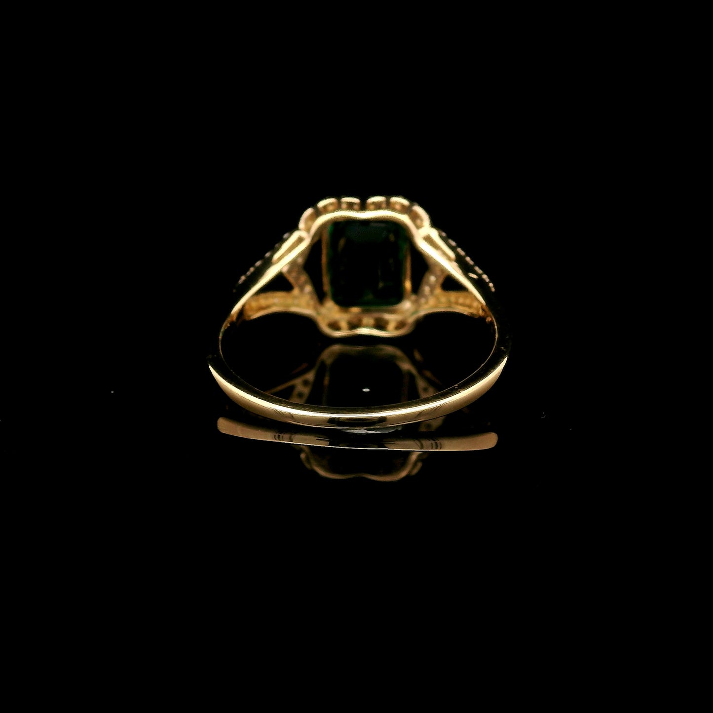 1.74 Ct Emerald Cut Lab Grown Emerald 14K Gold Ring