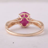 2.34 Ct Oval Ruby 9K Gold Ring