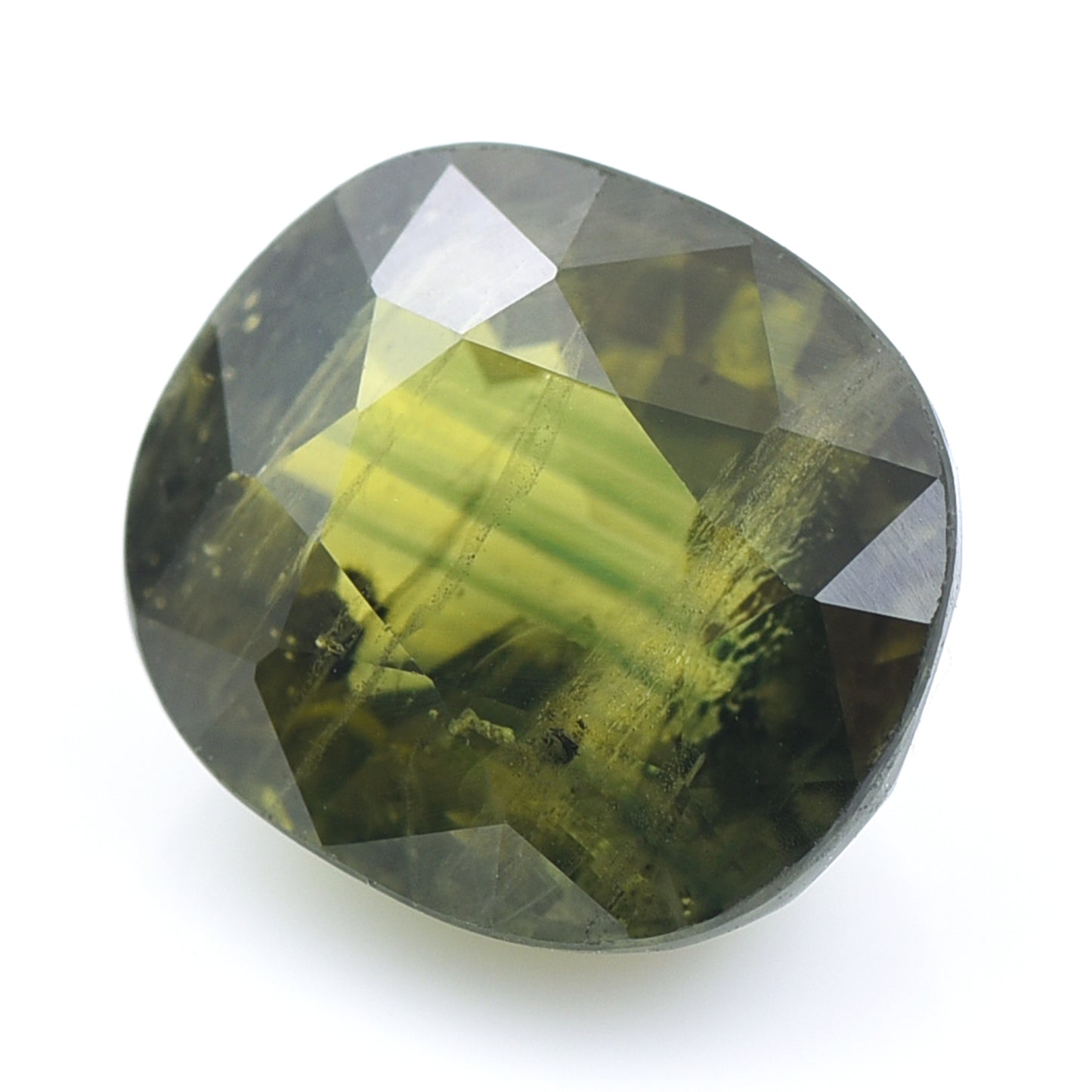 5.93 Natural Corundum Green Sapphire Rectangular Cushion Mixed Cut Gemstone