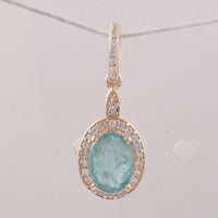 0.91 Ct Oval Emerald 9K Gold Pendant