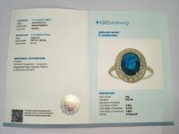3.02 Ct Oval Natural Sapphire 14K Gold Ring
