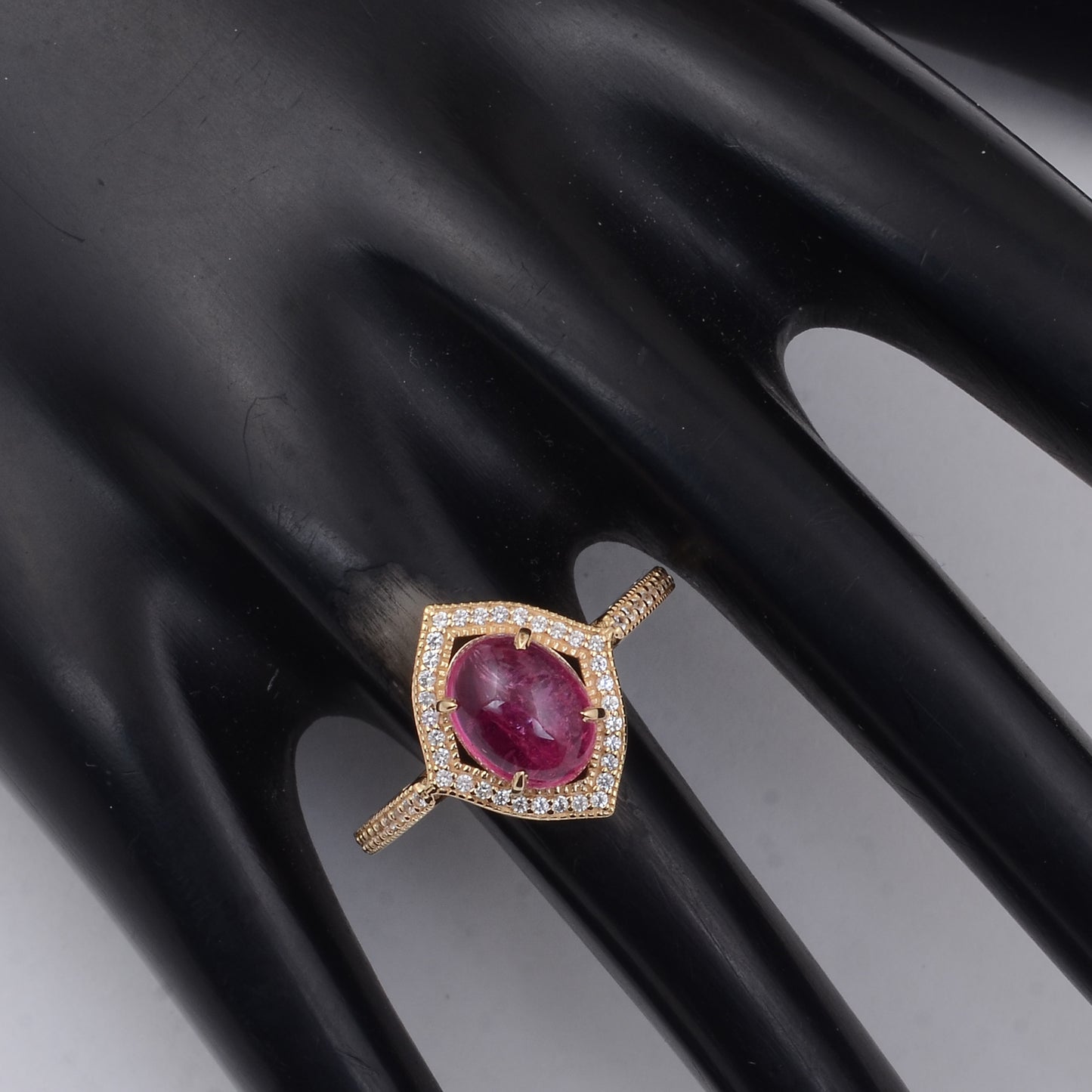 2.29 Ct Oval Tourmaline 9K Gold Ring