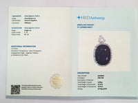 9.49 Ct Oval Mixed Cut Natural Sapphire 14K Gold Pendant