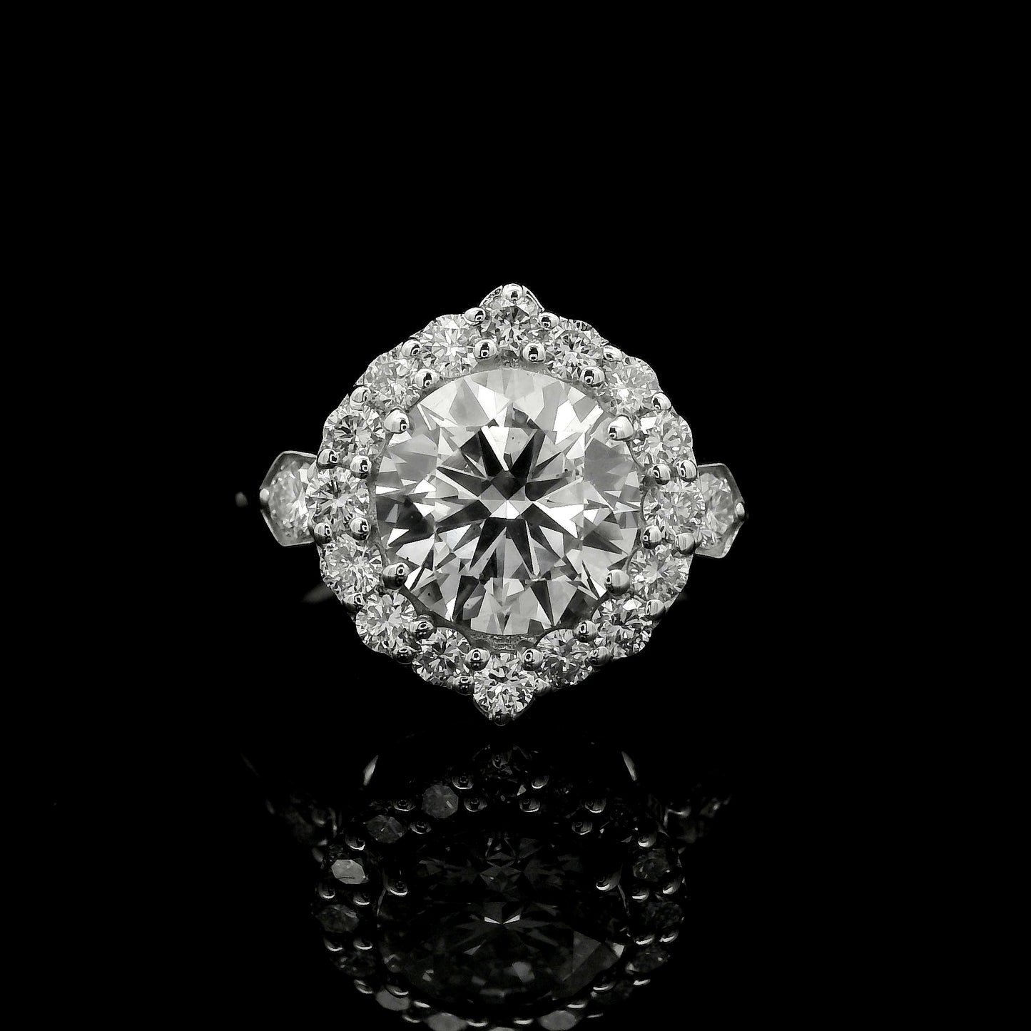 2.68 Carats Lab Grown Diamond 14K Gold Ring