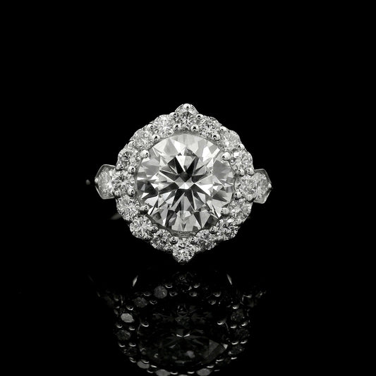 2.68 Carats Lab Grown Diamond 14K Gold Ring