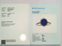 2.45 Ct Cushion Mixed Cut Natural Sapphire 14K Gold Ring