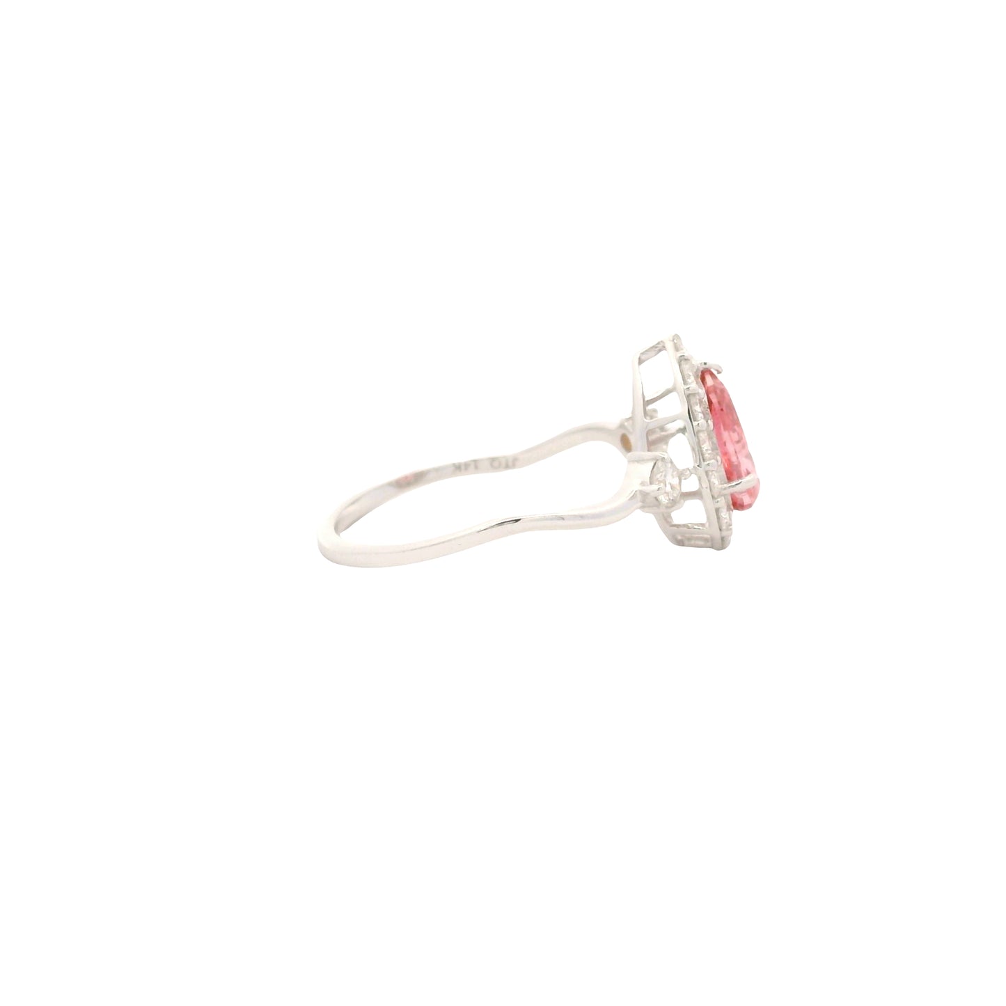 1.54 Carats Pink Lab Grown Diamond 14K Gold Ring