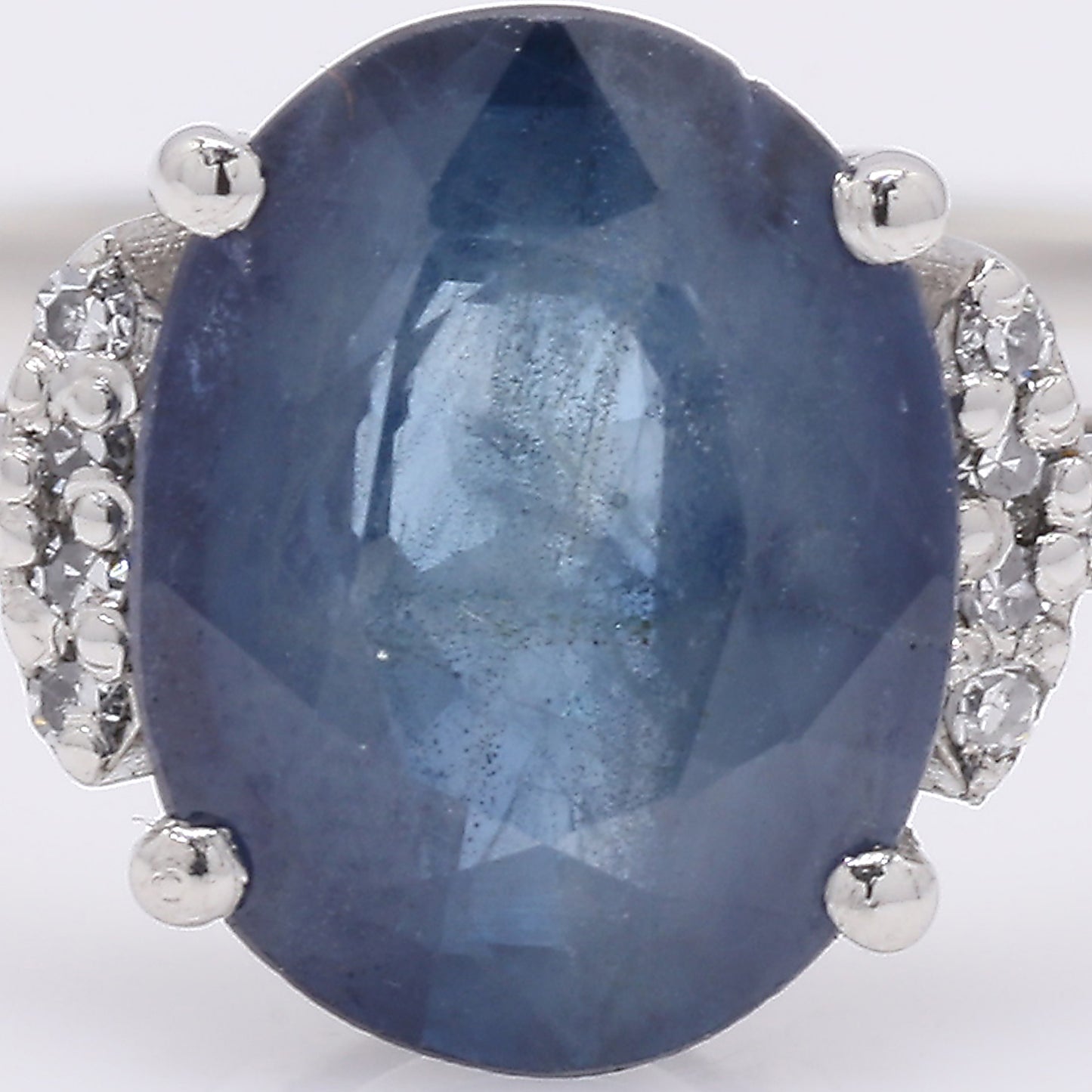 2.16 Ct Oval Mixed Cut Natural Sapphire 950 Platinum Ring