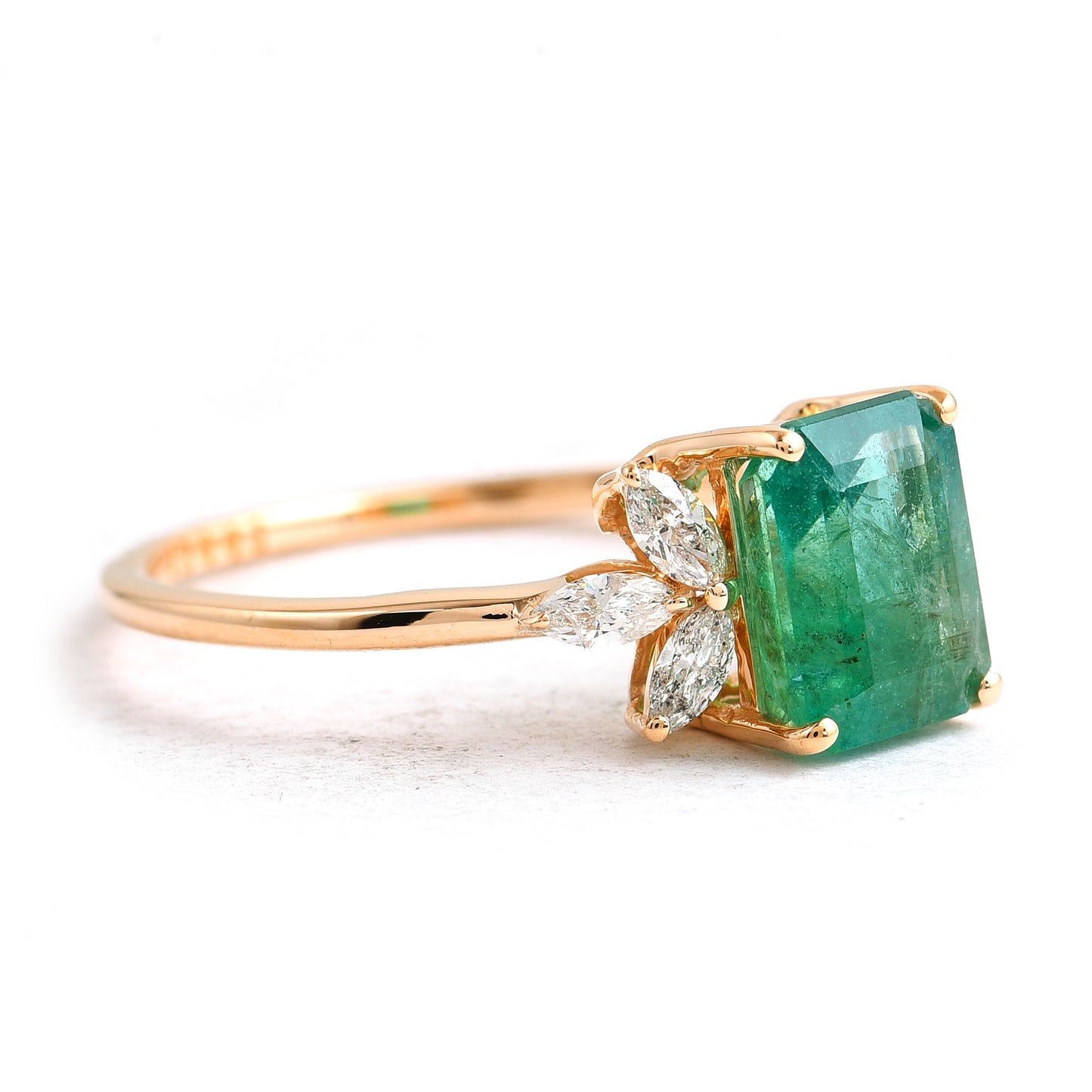 1.84 Ct Octagon Emerald 14K Gold Ring