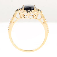 2.87 Ct Oval Sapphire 14K Gold Ring