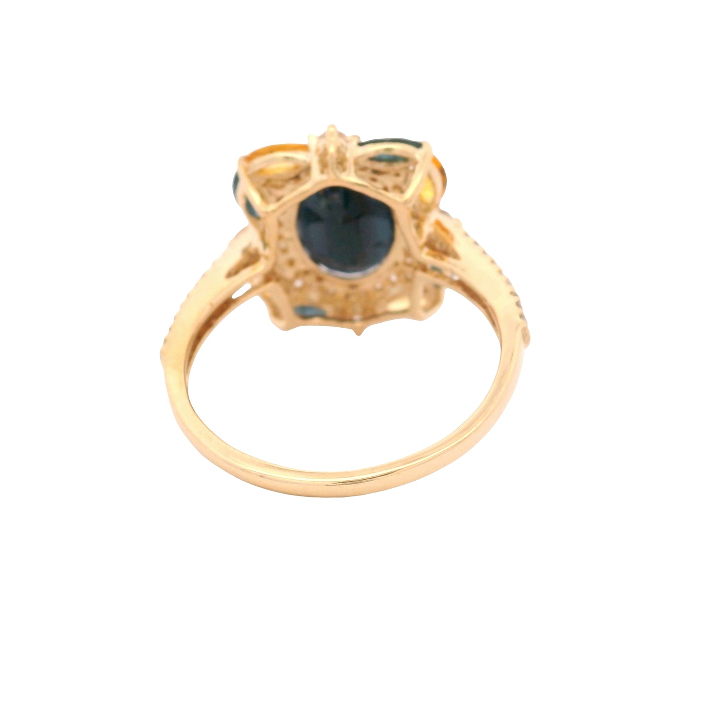 3.90 Ct Oval Sapphire 14K Gold Ring