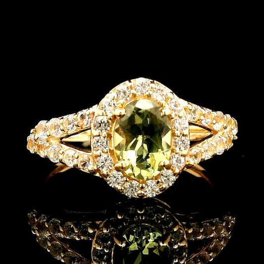 1.43 Ct Oval Tourmaline 14K Gold Ring