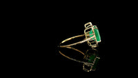2.90 Ct Octagon Natural Emerald 14K Gold Ring
