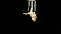 2.18 Ct Oval Tanzanite 14K Gold Earrings
