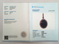 5.44 Ct Oval Cabochon Cut Natural Sapphire 14K Gold Pendant