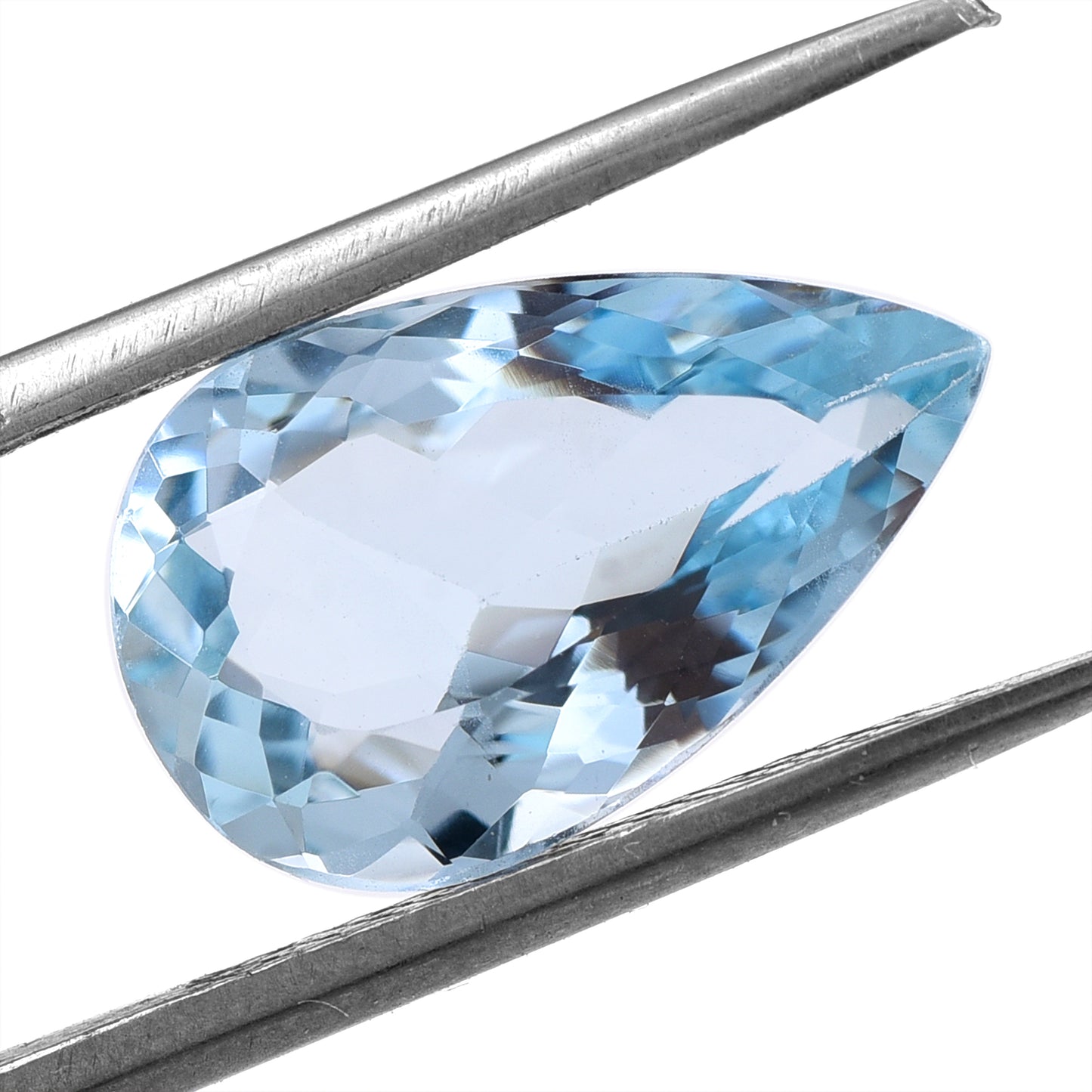 2.88 Natural Beryl Aquamarine Pear Mixed Cut Gemstone