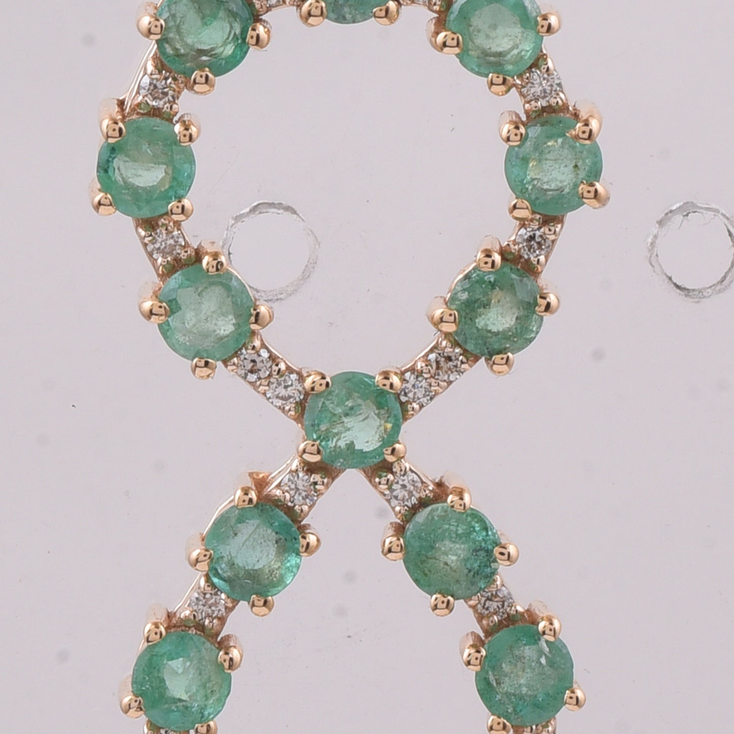 1.28 Ct Round Natural Emerald 14K Gold Pendant
