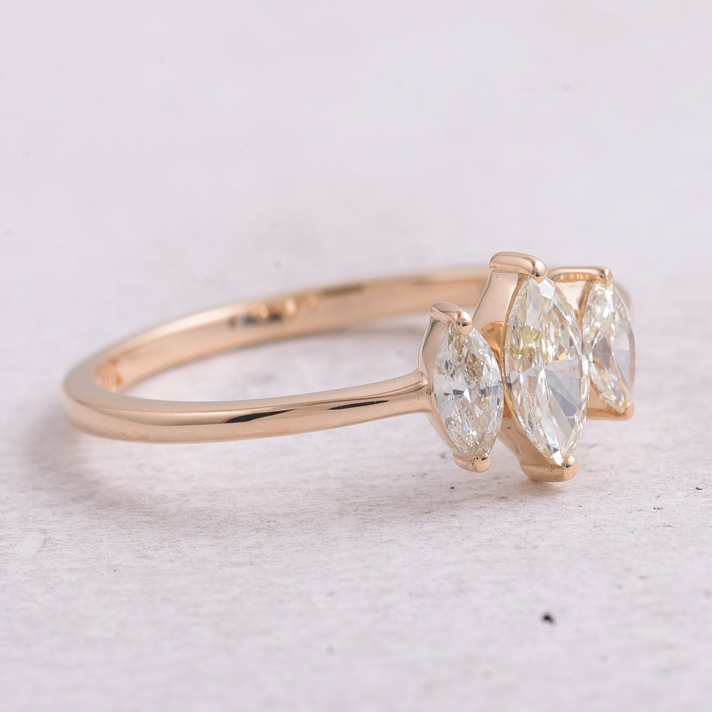 0.54 Ct Marquise Diamond 14K Gold Ring