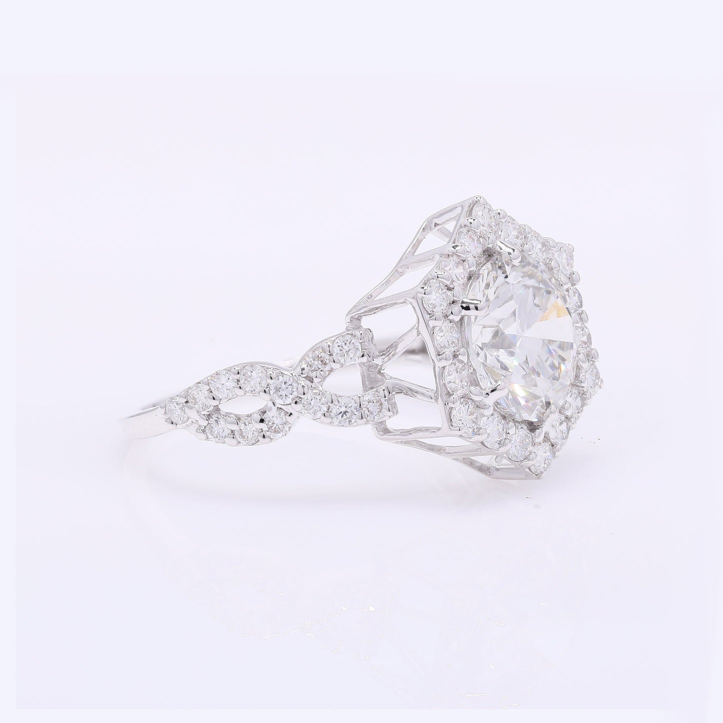 2.90 Carats Lab Grown Diamond 14K Gold Ring