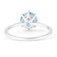1.60 Carats Blue Lab Grown Diamond 14K Gold Ring