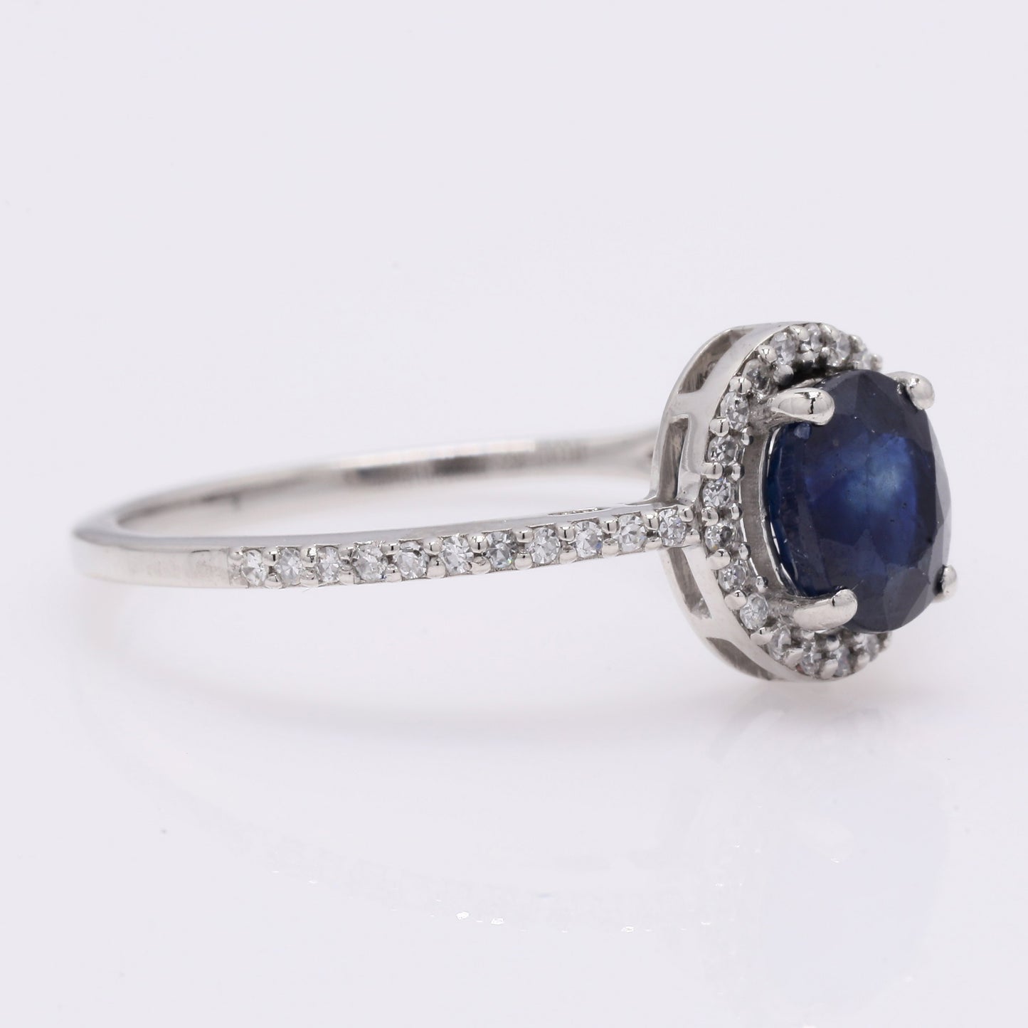 1.36 Ct Oval Mixed Cut Natural Sapphire 950 Platinum Ring