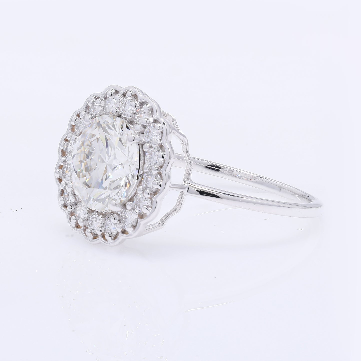2.43 Carats Lab Grown Diamond 14K Gold Ring