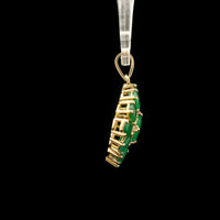 2.67 Ct Square Emerald 14K Gold Pendant