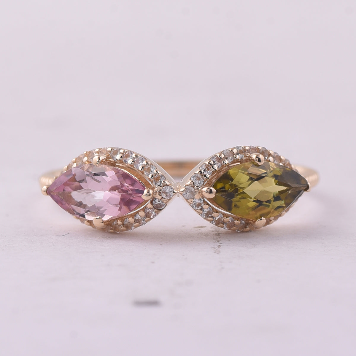 1.16 Ct Marquise Tourmaline 9K Gold Ring