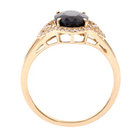 2.66 Ct Oval Natural Sapphire 14K Gold Ring