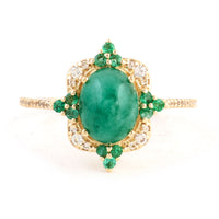 2.42 Ct Oval Emerald 14K Gold Ring