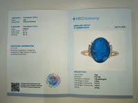 5.97 Ct Oval Natural Tanzanite 14K Gold Ring