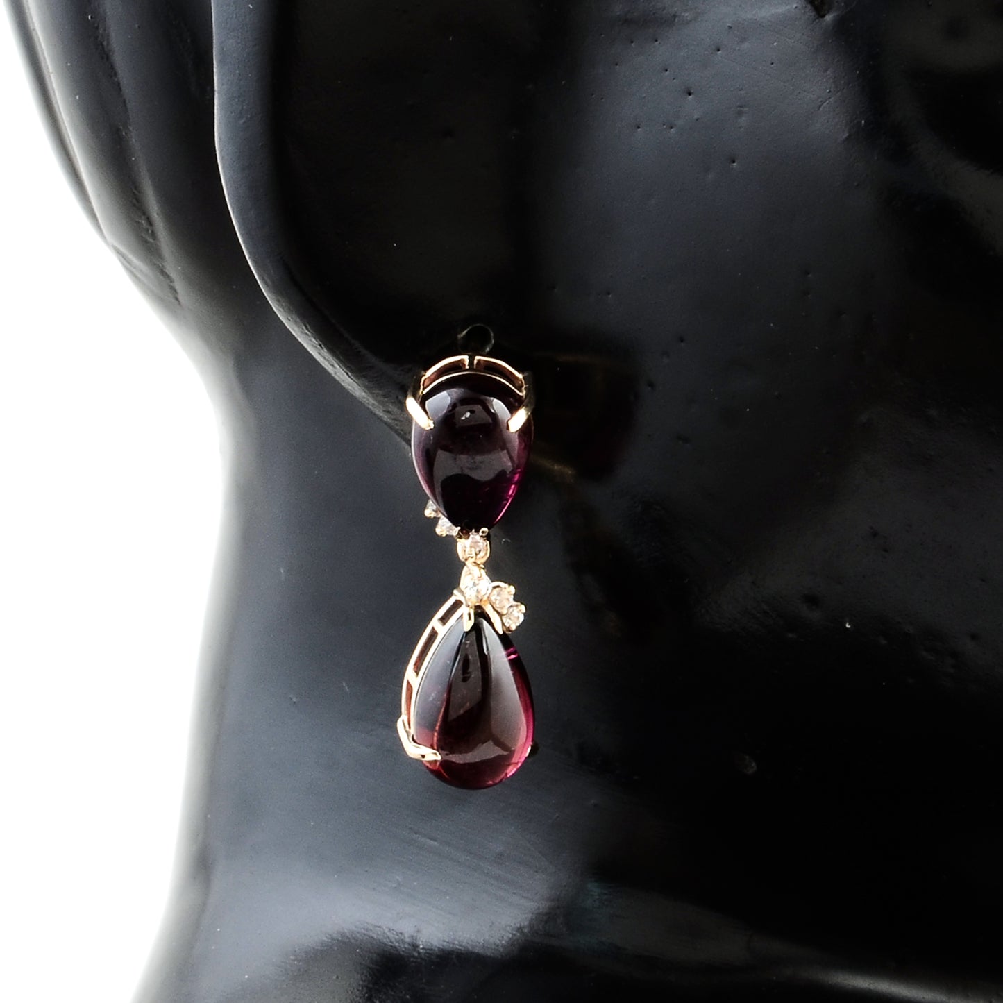 14.45 Ct Pear Tourmaline 14K Gold Earrings
