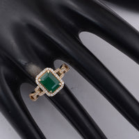 1.88 Ct Octagon Emerald 9K Gold Ring