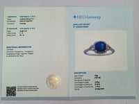 1.91 Ct Cushion Mixed Cut Natural Sapphire 14K Gold Ring