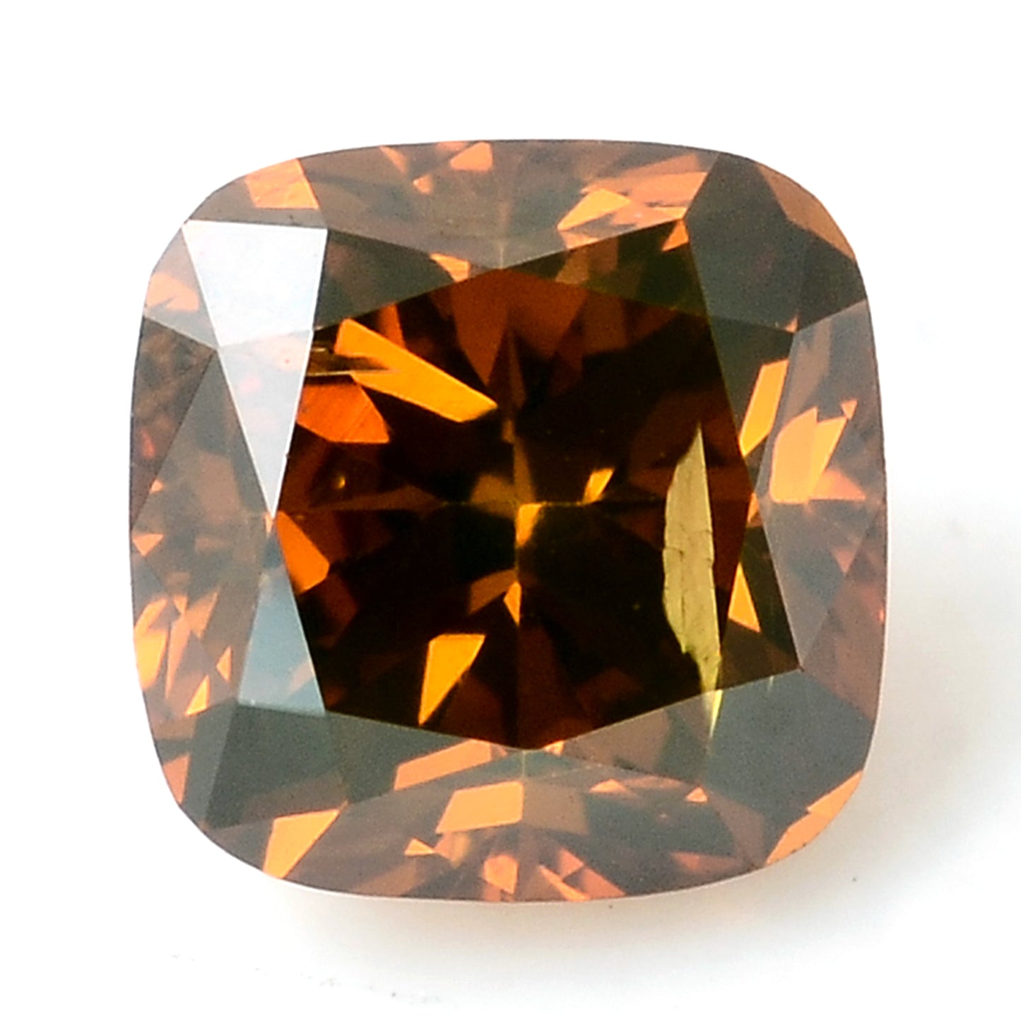 0.35 Carat Red Diamond Cushion Loose Gemstone